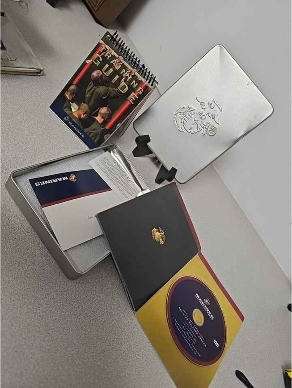 USMC Marine Corps Training Kit DVD Guide Booklet Tin - Welcome Aboard